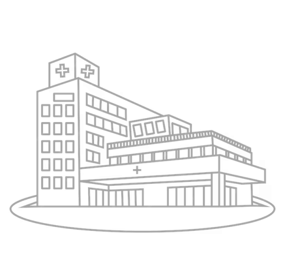 Illustration of Neubon Hospital building representing exceptional care for newborns and children.