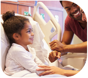 Doctor and child patient interaction for emergency care at Neubon Health.